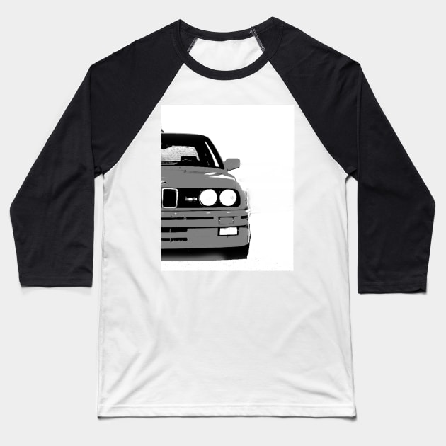 BMW M3 E30 Baseball T-Shirt by masboyyy